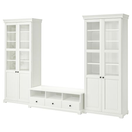 Шкаф для ТВ, комбинация, 331x214 см, белый IKEA LIATORP ЛИАТОРП 290.460.45