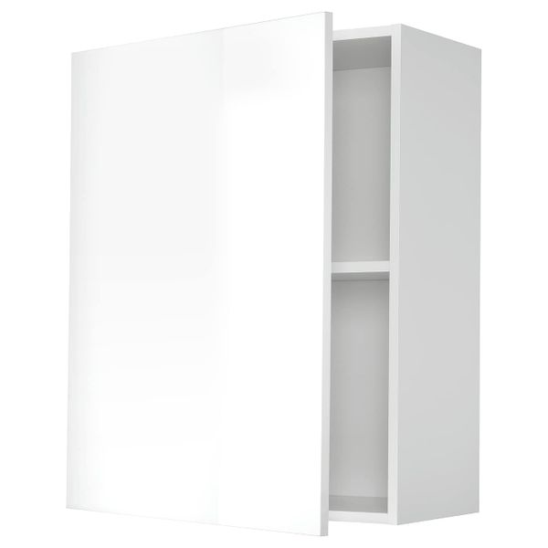 Навесной шкаф с дверцей, глянцевый, белый 60x75 см IKEA KNOXHULT КНОКСХУЛЬТ 804.879.93 - фото 2