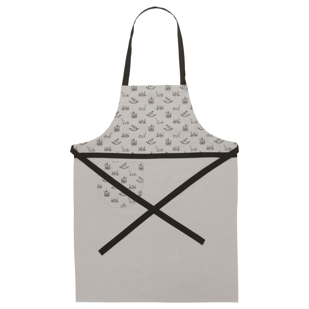 Фартук ВИНТЕР 2015, серый, черный - схема-чертеж с размерами