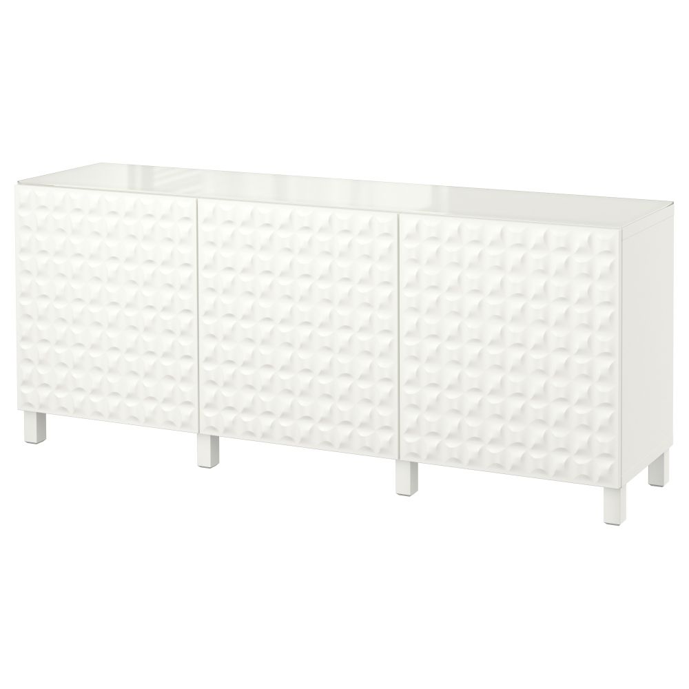 Комбинация для хранения с дверцами БЕСТО, белый, Дьюпвикен белый (180x40x74 см) - фото 1