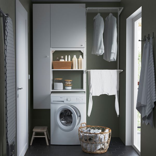 Комбинация для хранения, белый, 90x32x180 см IKEA BEGIVENHET БЕГИВЕНХЕТ 193.315.09 - фото 4