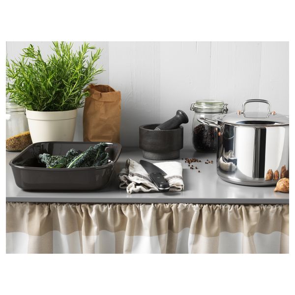 Форма для духовки ВАРДАГЕН, прямоугольн формы, темно-серый (29x23 см) - схема-чертеж с размерами