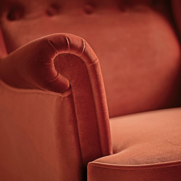 STRANDMON Кресло + табурет для ног - томмабуда коричнево-красный - фото 4