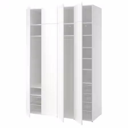 LASTARE ЛАСТАРЕ Гардероб, комбинация - белый 160x62x236 см