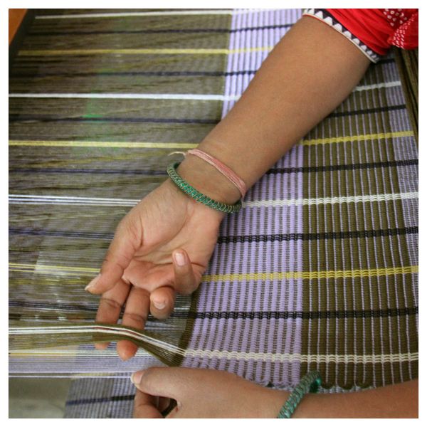 Ковер, в полоску разноцветный, 60x90 см IKEA MÄVINN 005.750.45 - схема-чертеж с размерами