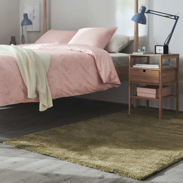 Ковер, короткий ворс, светлый оливково-зеленый 133x195 см IKEA STOENSE СТОЭНСЕ 305.001.81 - фото 5