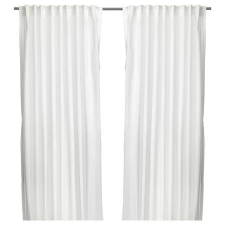 Гардины, 1 пара, белый, 145x300 см IKEA ВИВАН 103.706.04