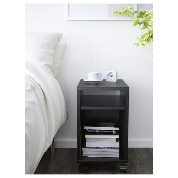 Прикроватный столик ОЛТЕДАЛЬ, черно-коричневый (32x50 см) - фото 2