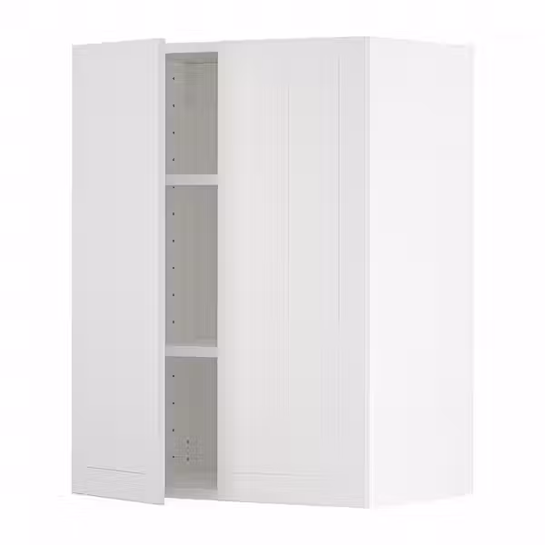 METOD Навесной шкаф с полками/2дверцы - белый/Stensund белый 60x80 см - фото 1