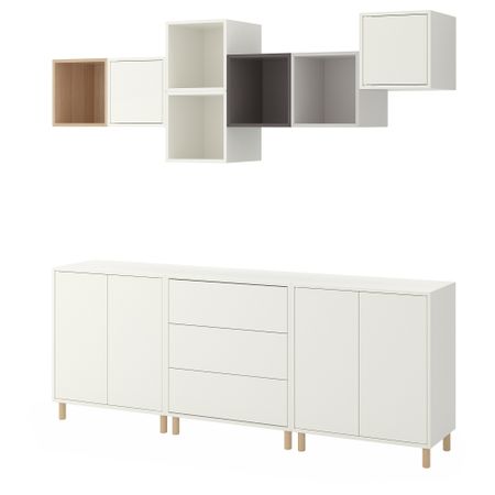 Комбинация шкафов с ножками, 210x35x210 cm IKEA EKET ЭКЕТ 493.861.28