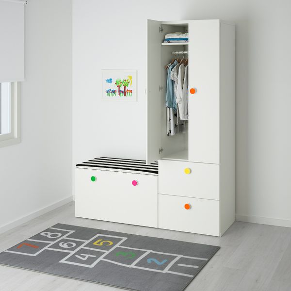 Комбинация для хранения со скамьей, белый 150x50x192 см IKEA СТУВА / ФОЛЬЯ 092.751.27 - фото 2