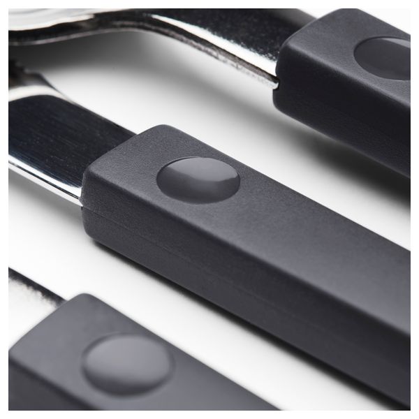 Столовый набор, 12 предметов ОСТРОН, серый - фото 3