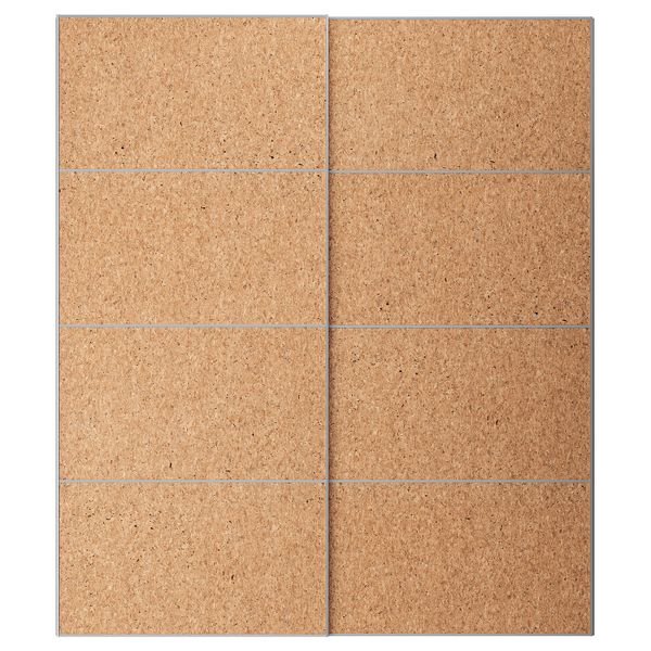 Пара раздвижных дверей, пробковый шпон 200x236 см IKEA КИРКЕНЕС 393.117.27 - фото 1