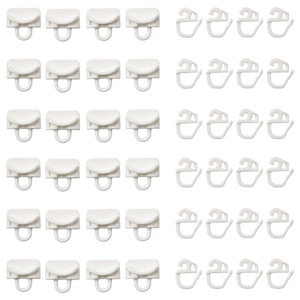 Бегунок и крючок, белый IKEA VIDGA ВИДГА 804.830.04 - схема-чертеж с размерами