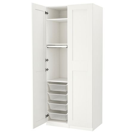 PAX / GRIMO Гардероб, комбинация - белый/белый 100x60x236 см