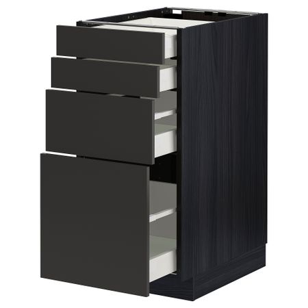 Напольный шкаф 4 фасада,4 ящика IKEA METOD МЕТОД, MAXIMERA МАКСИМЕРА 294.989.33