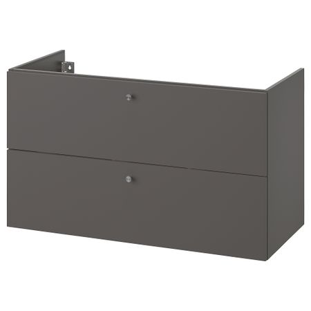 Шкаф для раковины с 2 ящиками, 100x47x58 см, Gillburen темно-серый IKEA GODMORGON ГОДМОРГОН 904.827.49