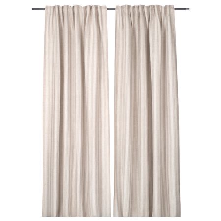 Гардины, 2 шт., естественный 155x300 см IKEA ÅSALIE ОСАЛИЕ 404.937.50