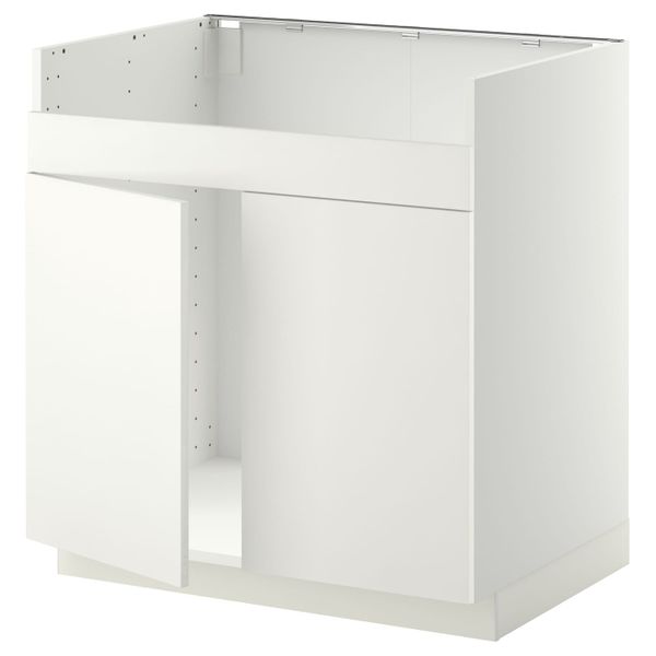 Напольный шкаф для двойной мойки ХАВСЕН, белый/Хэггеби белый 80x60 см IKEA METOD МЕТОД 692.802.82 - схема-чертеж с размерами