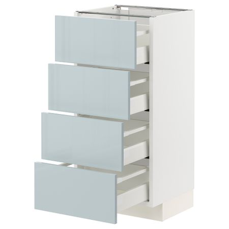 Напольный шкаф 4 фасада,4 ящика, 40x37 cm IKEA METOD МЕТОД, MAXIMERA МАКСИМЕРА 994.790.02