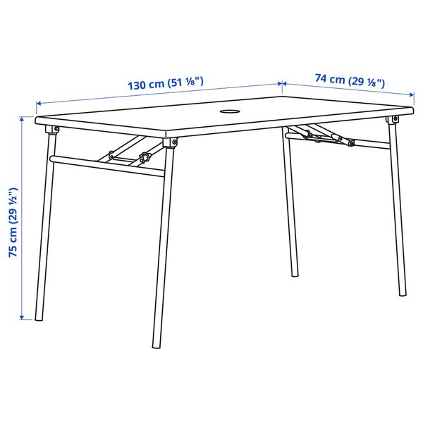Стол + 4 складных стула, для сада, белый, белый, серый, 130 см IKEA TORPARÖ ТОРПАРЁ 894.948.66 - фото 7