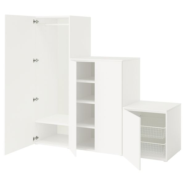 Гардероб 4-дверный, белый, Fonnes белый, 200x57x181 см IKEA PLATSA ПЛАТСАA ПЛАТСА 395.866.89 - схема-чертеж с размерами