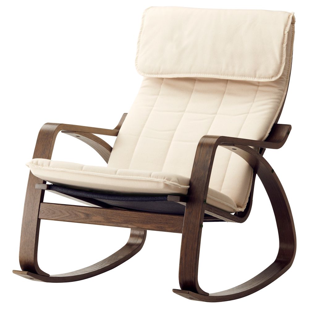 Кресло-качалка ПОЭНГ, коричневый, Ранста неокрашенный - фото 1