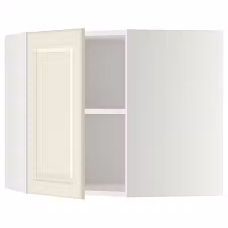 METOD Угловой навесной шкаф с полками - белый/Bodbyn белый с оттенком 68x60 см