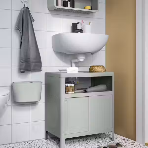 KINNASJÖ КИННАШЁ Мусорное ведро - с крышкой самоклеящийся/зеленый 4 л - фото 2