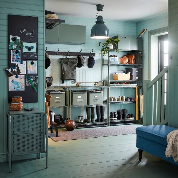 Стеллаж, серо-зеленый 92x36x94 см IKEA OMAR ОМАР 004.830.84 - фото 2