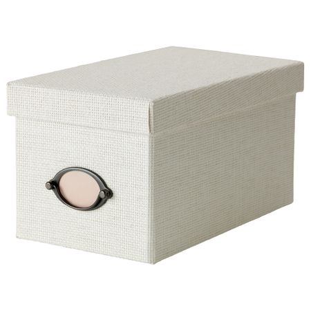 Коробка с крышкой КВАРНВИК, белый (16x29x15 см)