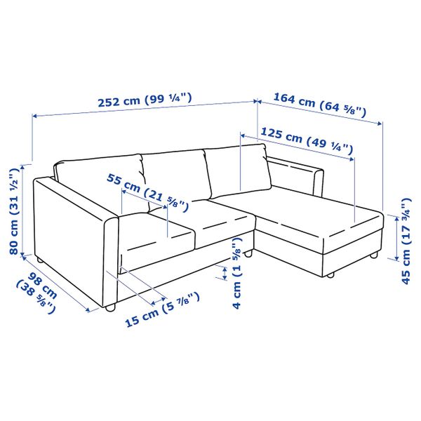 IKEA, дополнительный ракурс - схема-чертеж с размерами