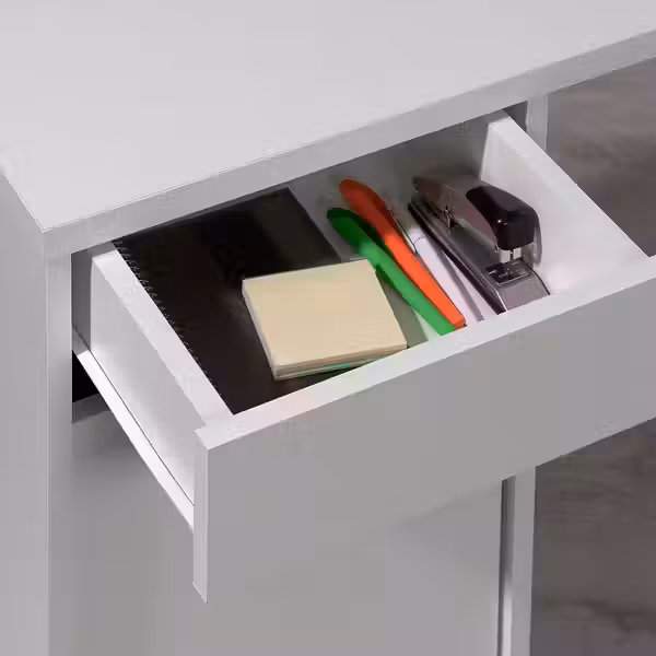 KJELLARNE Угловой письменный стол - белый 138x130 см - фото 3