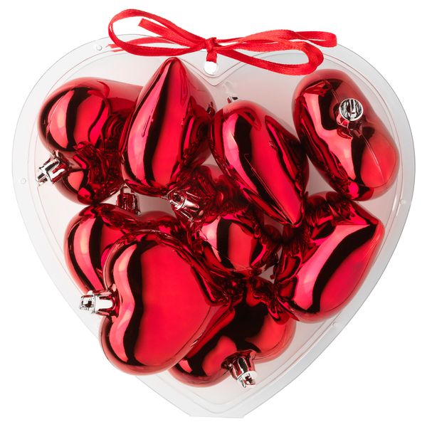 Украшение подвесное ВИНТЕР 2015, сердце красный - схема-чертеж с размерами