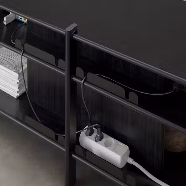 JÄTTESTA ЭТТЕСТА Тумба под ТВ - чёрный 160x40x49 см - фото 5