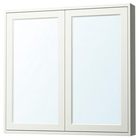 TÄNNFORSEN ТАННФОРСЕН Зеркальный шкаф с дверцами - белый 100x15x95 см