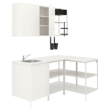 Угловая кухня, белый IKEA BEGIVENHET БЕГИВЕНХЕТ 693.381.36