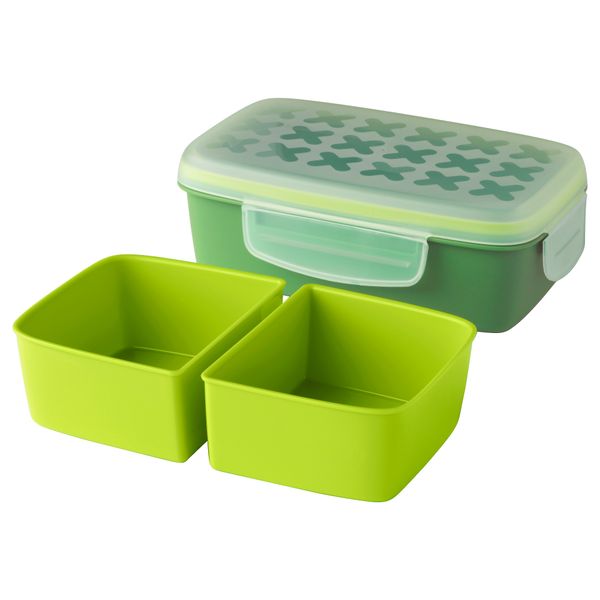 Контейнер для завтрака ФЕСТМОЛТИД, зеленый (19x13x6 см) - фото 2