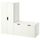 Комбинация для хранения со скамьей СТУВА, белый, белый (150x50x128 см)
