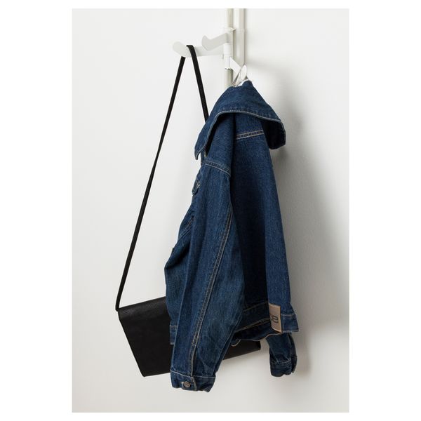 Тройной крючок с консолью АЛЬГОТ, белый (15 см) - схема-чертеж с размерами