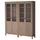 Комбинация для хранения со стеклянными дверцами ХЕМНЭС, серо-коричневый (180x197 см)