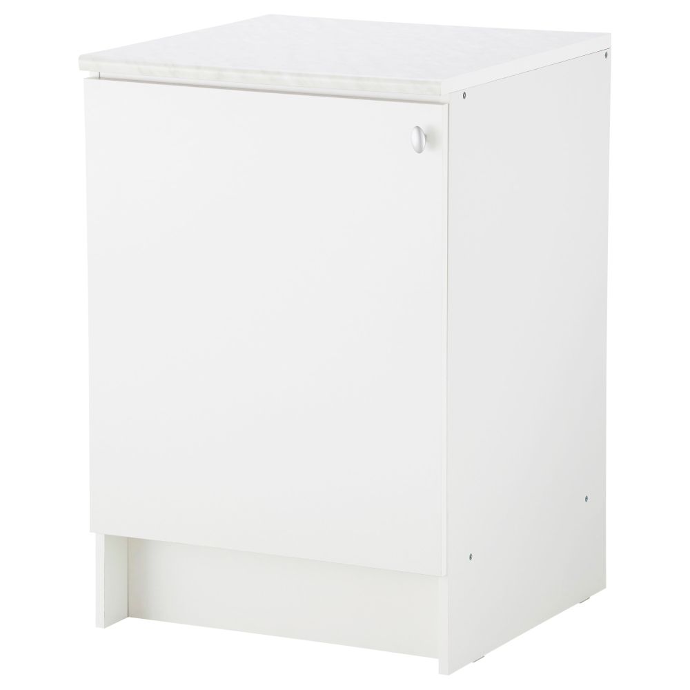 Напольный шкаф с дверью АЛЬБРУ, белый (60x89 см) - фото 1