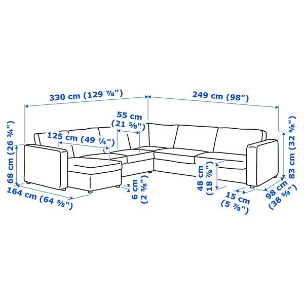 IKEA, дополнительный ракурс - схема-чертеж с размерами