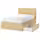 MALM Каркас кровати+2 кроватных ящика - дубовый шпон, беленый/Luröy 120x200 см