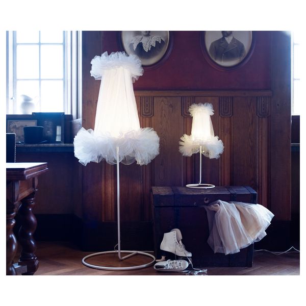 Настольная лампа, светодиодная ОСУНДА, белый - схема-чертеж с размерами