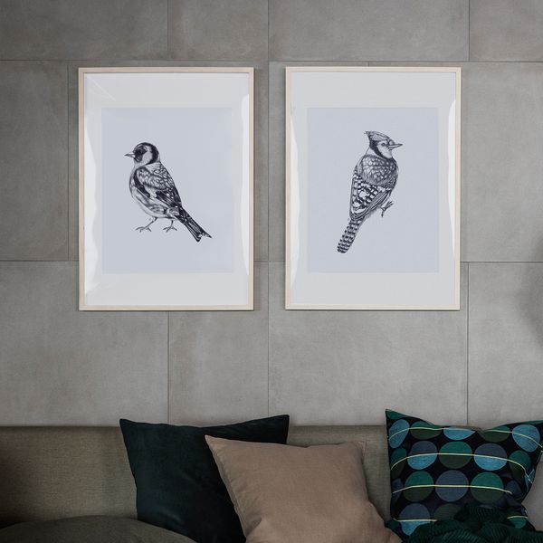 Рама, 40x50 см, под березу IKEA HOVSTA ХОВСТА 203.657.44 - схема-чертеж с размерами