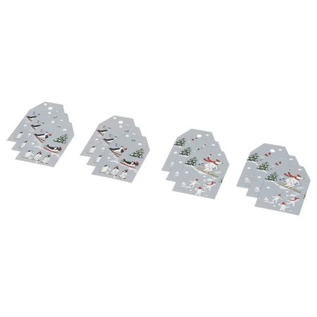 Ярлыки для/подарков, анималистический орнамент сине-серый IKEA VINTER 2020 ВИНТЕР 2020 104.744.23