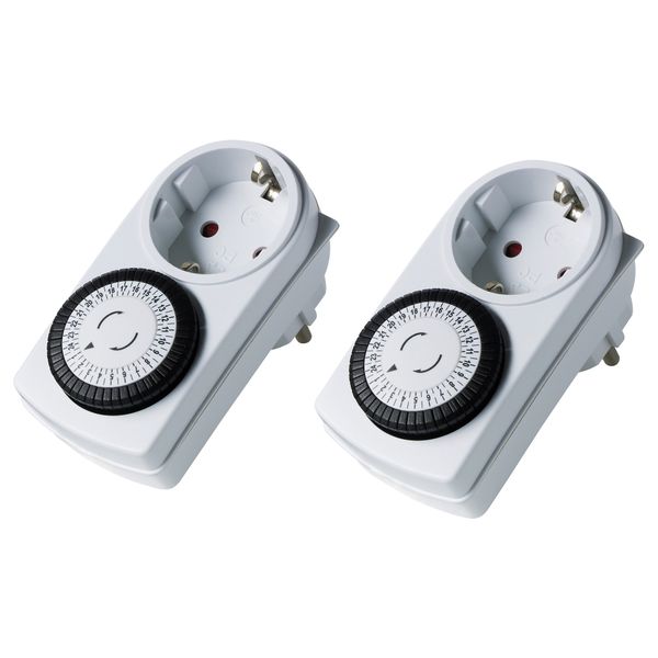 Таймер суточный ТЭНДА, для помещений, с заземлением белый - схема-чертеж с размерами