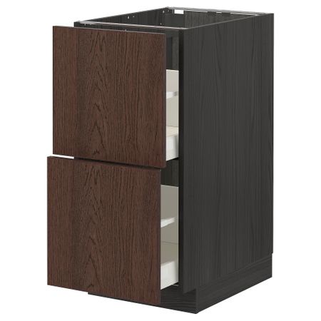 Напольный шкаф 2 фасада, 2 высоких ящика, 40x60 cm IKEA METOD МЕТОД, MAXIMERA МАКСИМЕРА 894.056.53