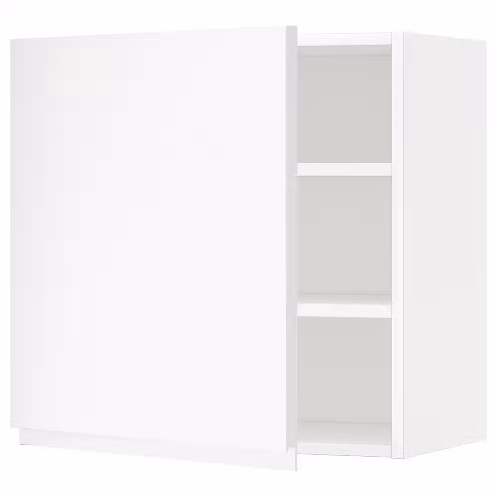 METOD Навесной шкаф с полками - белый/Voxtorp матовый белый 60x60 см - фото 1
